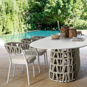 TALENTI SWIPE OVAL OUTDOOR DINING TABLE 300 CM | CERAMIC TOP
