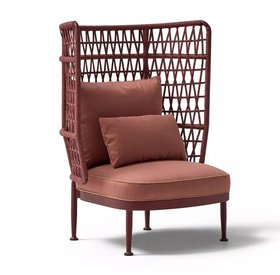 Curio Outdoor Lounge Chair High Back Merlot Bordeaux