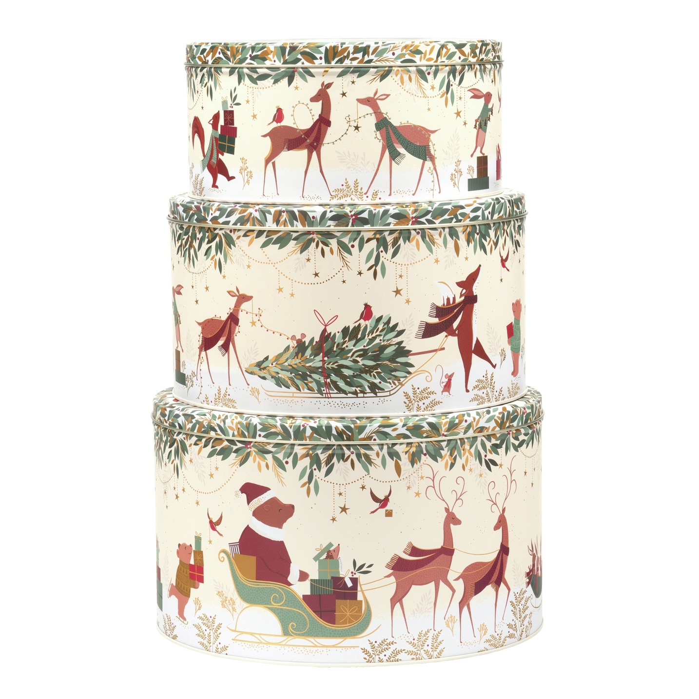 Sara Miller London - Woodland Tales Bear Set of 3 Round Cake Tins