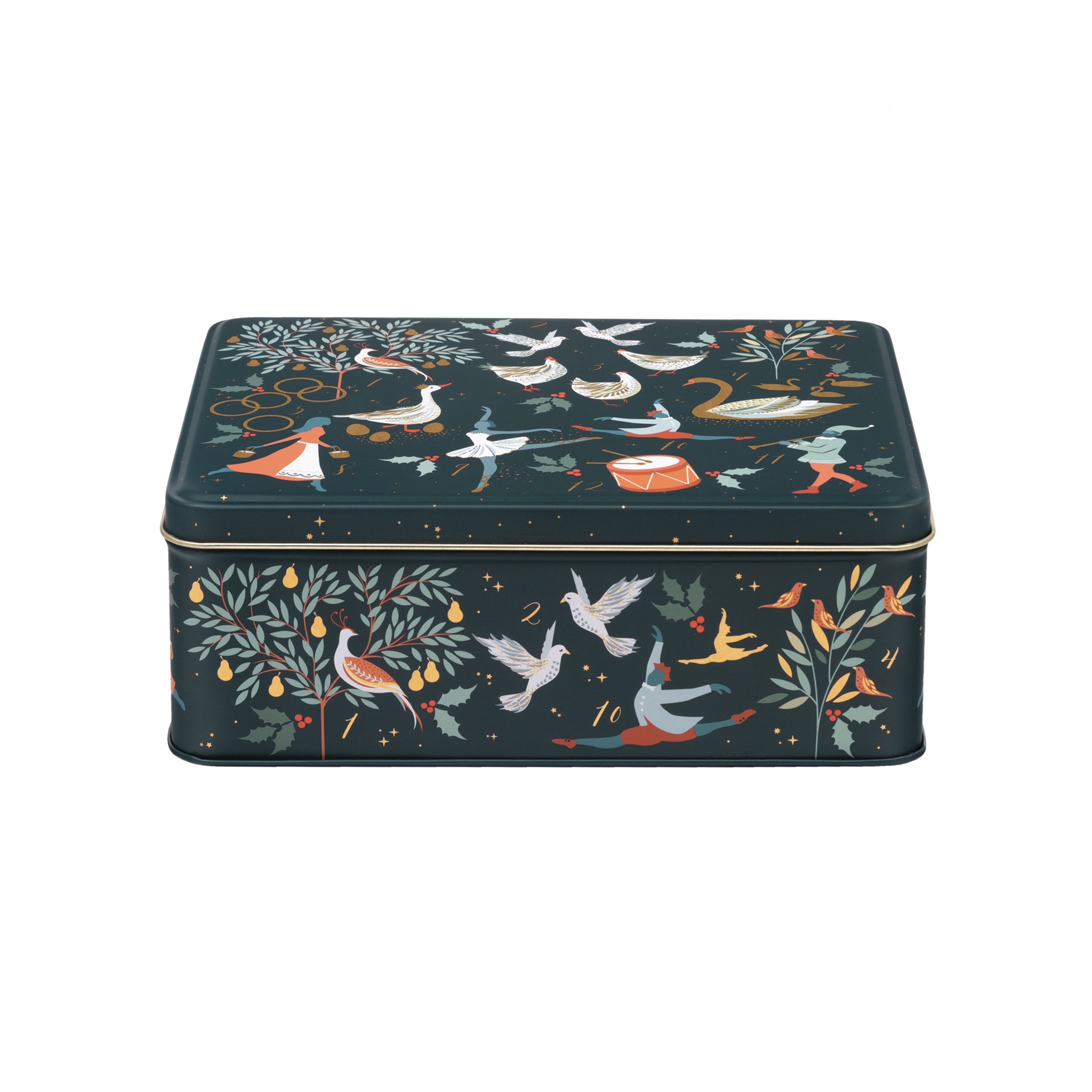 Sara Miller London -  12 Days of Christmas Deep Rectangular Tin
