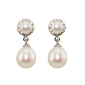 Lido Pearl – Z102E – Double Pearl Earring