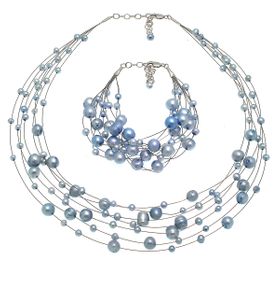 F77 Light Blue – Necklace & Bracelet Set