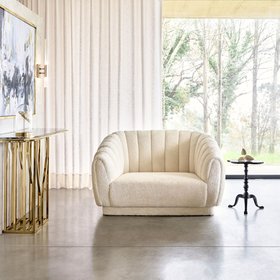 Oreas Single Sofa, Zaragoca Side Table and Scarp Console