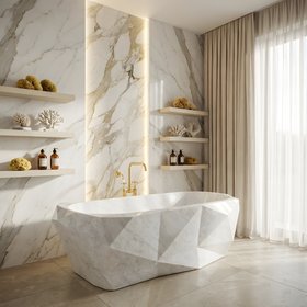 Diamond Marble Bathtub