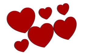  6 Magnets Set Hearts