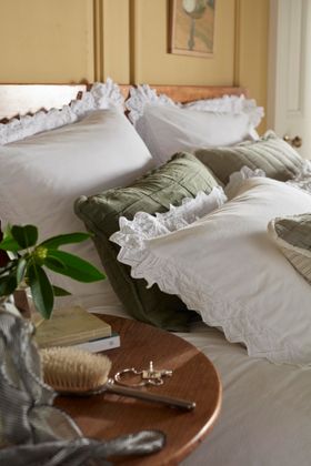 White Valerie 100% Cotton Bed Linen