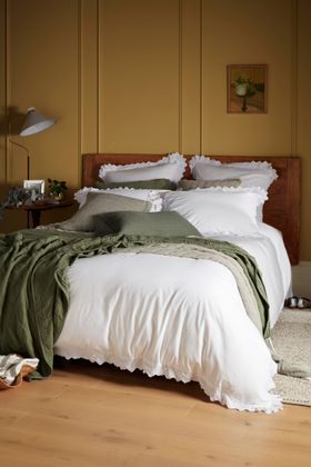 White Valerie 100% Cotton Bed Linen
