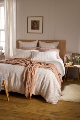 Olivia Stripe 100% Linen Bed Linen