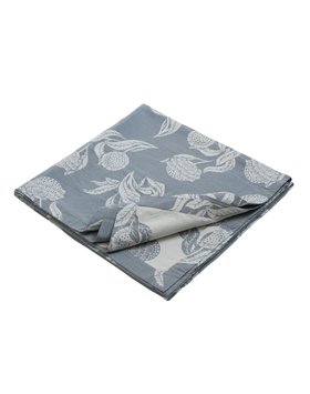 French Blue Iona Jacquard 100% Cotton Throw