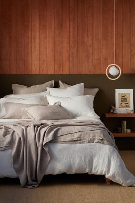 Cream 100% Linen Bed Linen