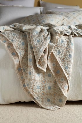 Pippa Patchwork 100% Cotton Quilted Throw