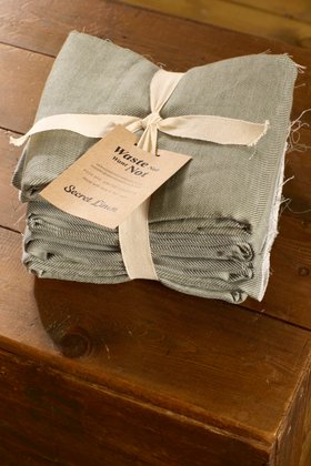 Waste Not Want Not Olive Green Twill Fabric Parcel