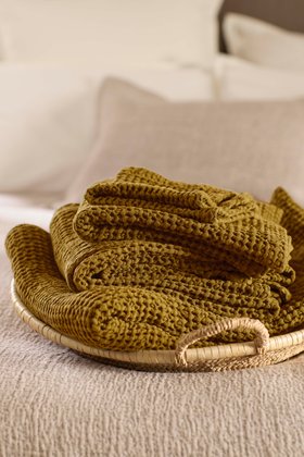 Bronze 100% Cotton Waffle Towel