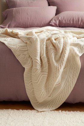 Arun Knit 100% Lambswool Throw
