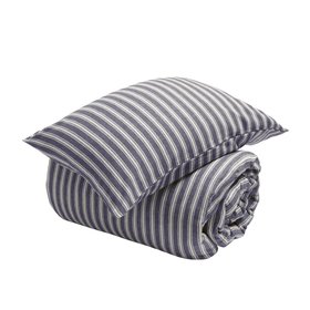 French Blue Fred Stripe Brushed 100% Organic Cotton Bed Linen