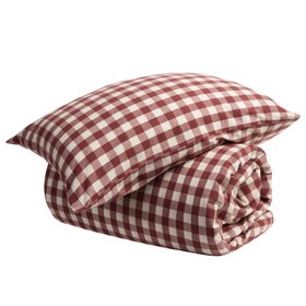 Conker Gilbert Gingham Brushed 100% Organic Cotton Bed Linen