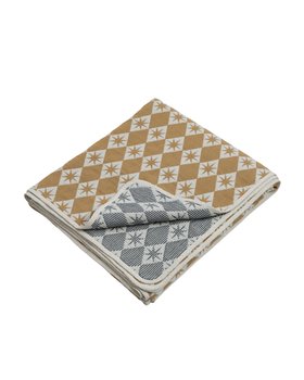 Bronte Bronze 100% Organic Cotton Quilted Throw
