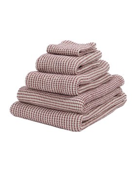 Conker Stripe 100% Organic Cotton Waffle Towels
