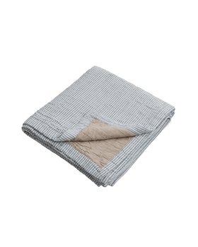 French Blue Sidney Stripe 100% Organic Cotton Throw