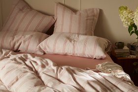 Rose Katie Stripe 100% Organic Cotton Bed Linen