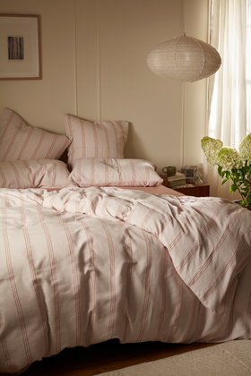 Rose Katie Stripe 100% Organic Cotton Bed Linen