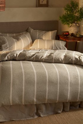 Sally Stripe Brushed 100% Organic Cotton Bed Linen