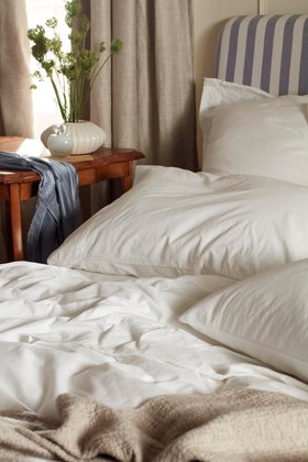 White Simply 100% Organic Cotton Bed Linen