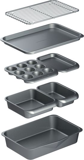 MasterClass Smart Space Seven-Piece Stacking Non-Stick Baking & Roasting Set