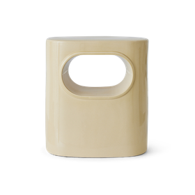 Hkliving Space Side Table, Cream
