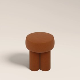 Ayla Pouffe | Rust Orange Fabric