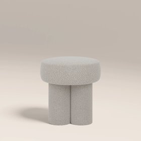 Ayla Pouffe | Speckled Stone Sustainable Boucle