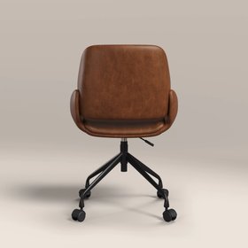 Franklin Office Chair | Vintage Tan Faux Leather & Black