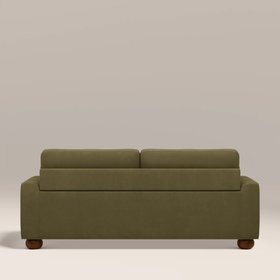 Nola 3 Seater Sofa | Moss Green Sustainable Mohair Velvet