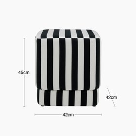 Soho Pouffe | Striped Fabric