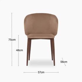 Cameron Dining Chair | Taupe Sustainable Velvet