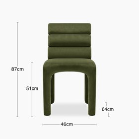 Arlo Dining Chair | Olive Green Sustainable Velvet