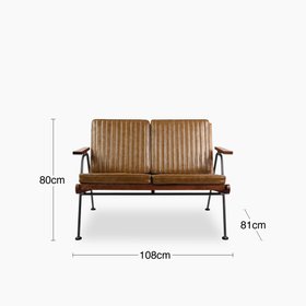 Wickham 2 Seater Sofa | Brown Faux Leather