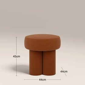 Ayla Pouffe | Rust Orange Fabric