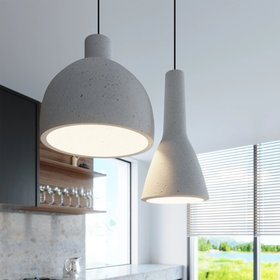 Rosalia Cone Pendant Light | Concrete Grey