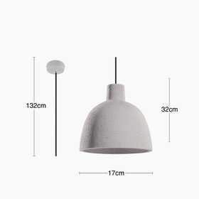 Rosalia Cone Pendant Light | Concrete Grey