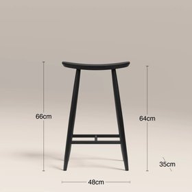 Hatton Wooden Kitchen Stool | Black