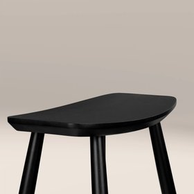 Hatton Wooden Kitchen Stool | Black