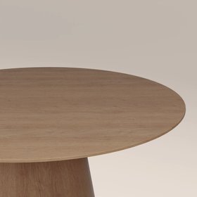 Finnley 4 Seat Round Wooden Dining Table | Oak