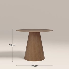 Finnley 4 Seat Round Wooden Dining Table | Oak