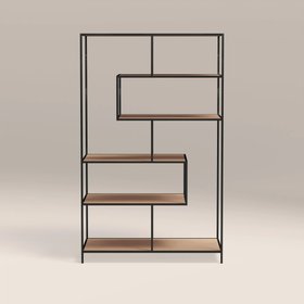 Seaford Large Display Unit | Black & Oak