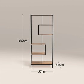 Seaford Display Unit | Black & Oak