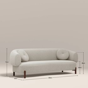 Hallfield 3 Seater Sofa | Speckled Stone Sustainable Boucle