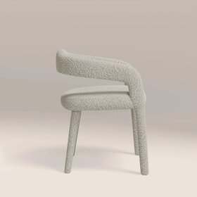 Ophelia Carver Dining Chair | Speckled Stone Sustainable Boucle