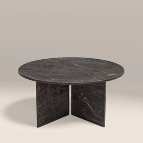 Vega Round Coffee Table | Storm Grey Marble
