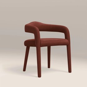 Ophelia Carver Dining Chair | Rust Red Sustainable Velvet